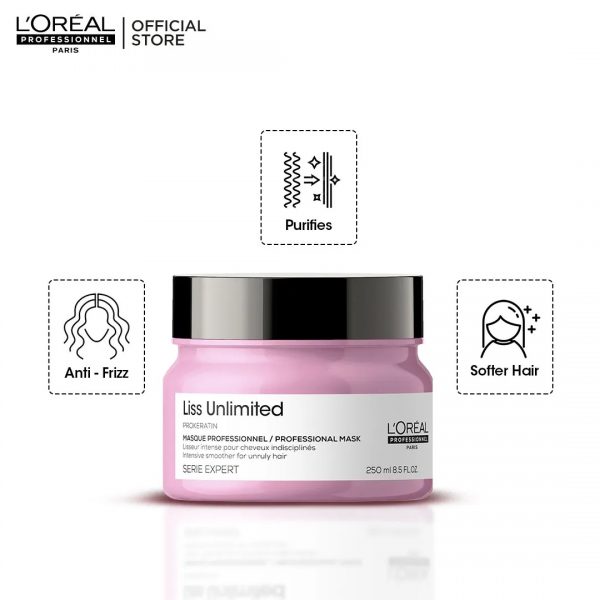Loreal Liss Unlimited Masque 250ml Usage