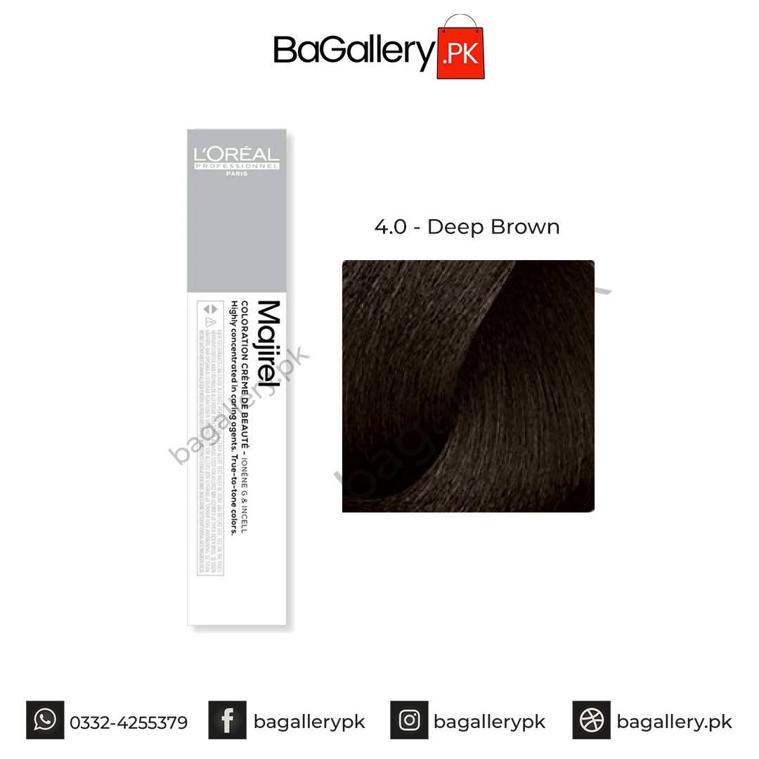 Loreal Professionel Majirel Hair Color 4.0 Deep Brown 50ml