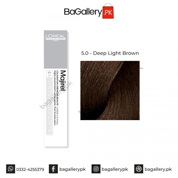 Loreal Professionel Majirel Hair Color 5.0 Deep Light Brown 50ml