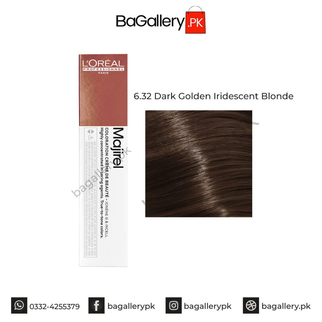 Loreal Professionel Majirel Hair Color 6.32 Dark Golden Iridescent