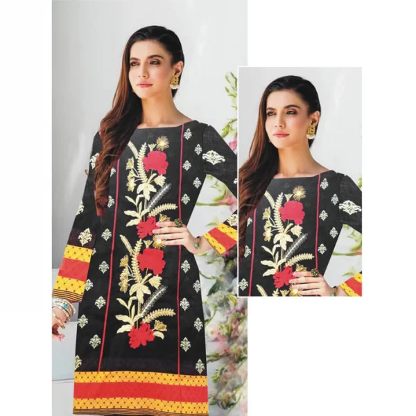 Woman's Arecta Lawn Unstitched Embroidered 3 Pcs Suit